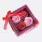 Set Arreglo De Jabones Diseño Rosas x4 Rojo/Rosa