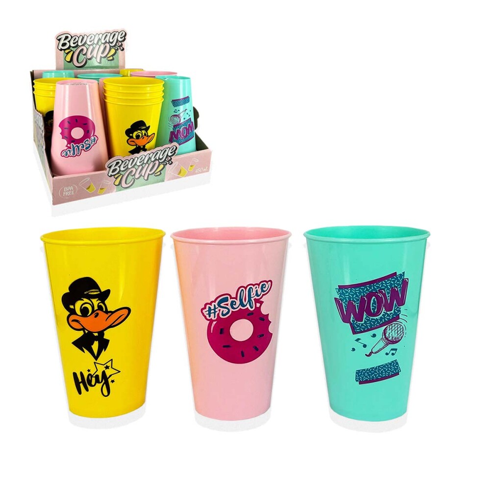 Vaso infantil plastico 450 ml QLUX IDEAS Vaso infantil plastico 450 ml QLUX IDEAS