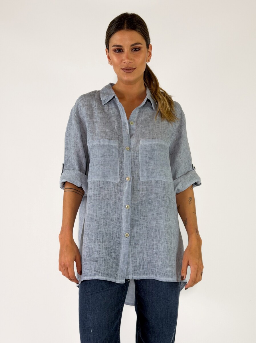 CAMISA SOLANAS - CELESTE 
