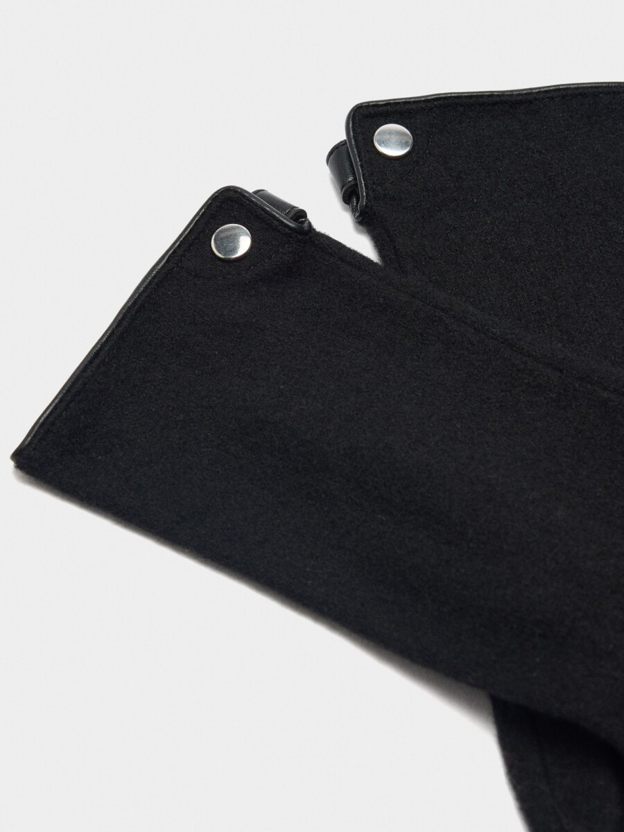 Guantes De Lana negro