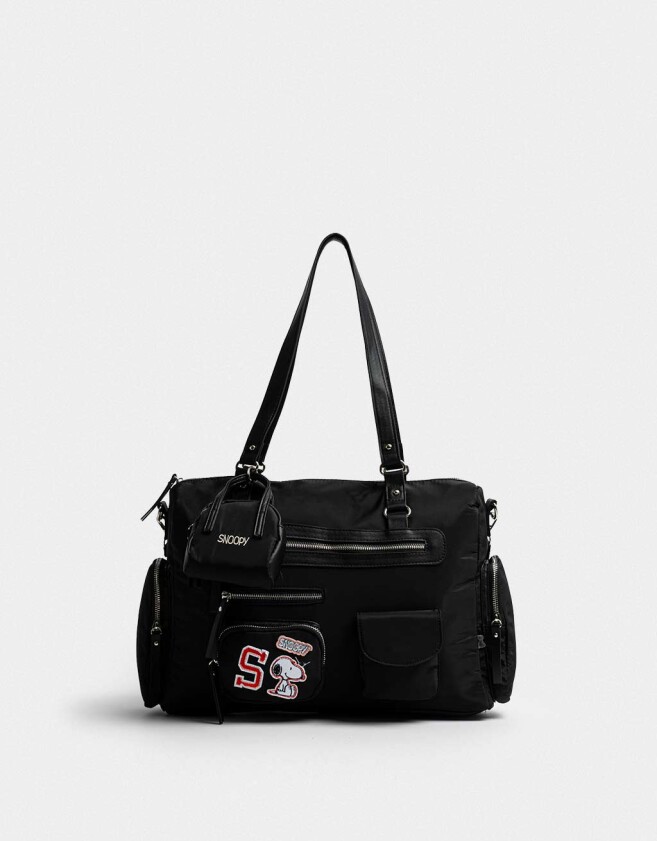 Shopper Cartera Shopper Snoopy - Negro