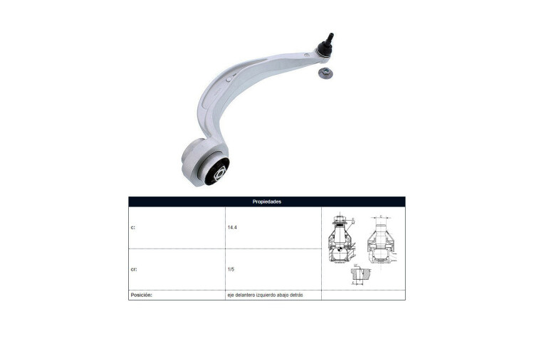 Brazo De Suspensión Del Audi A4/Q5 08-17 Izq Brazo De Suspensión Del Audi A4/Q5 08-17 Izq