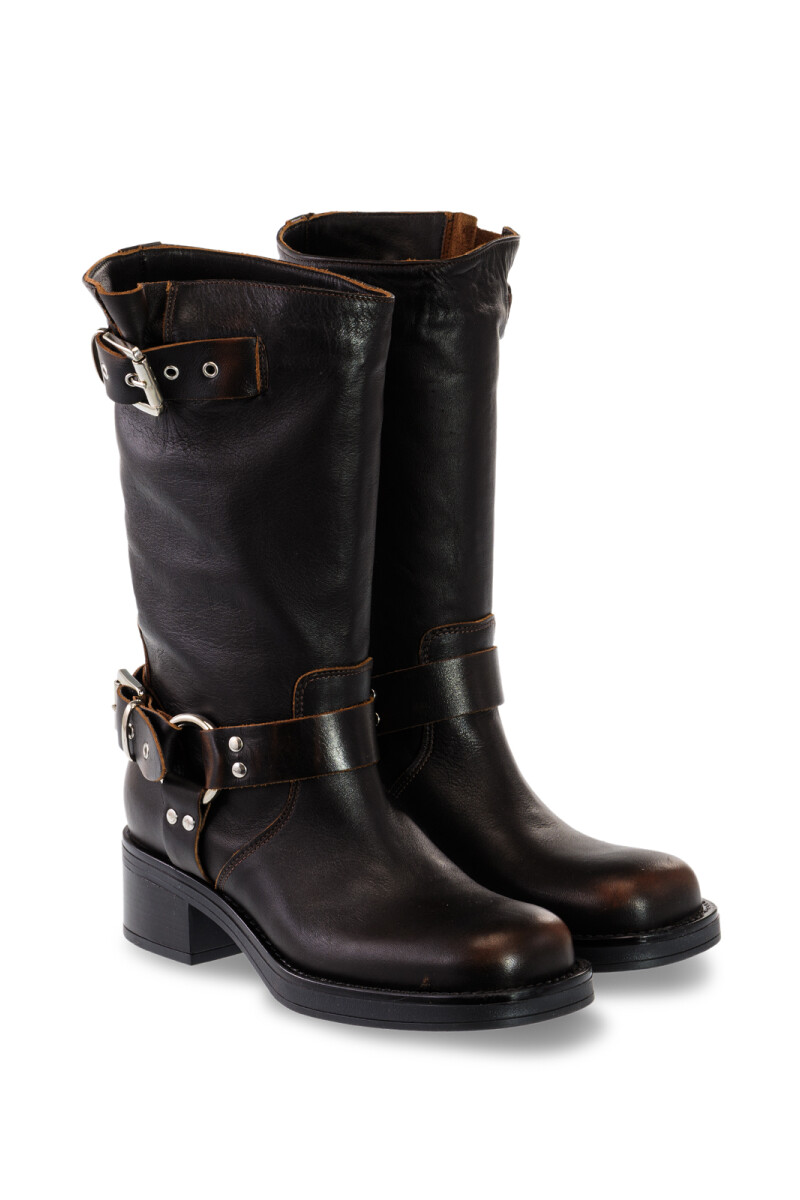 BOTA DOBLE LARGA Marron