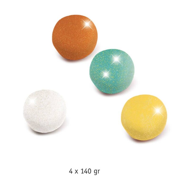 Masas con purpurina 4 colores Djeco Masas con purpurina 4 colores Djeco