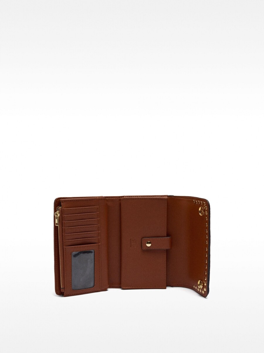 Cartera De Denim Con Tachuelas azul