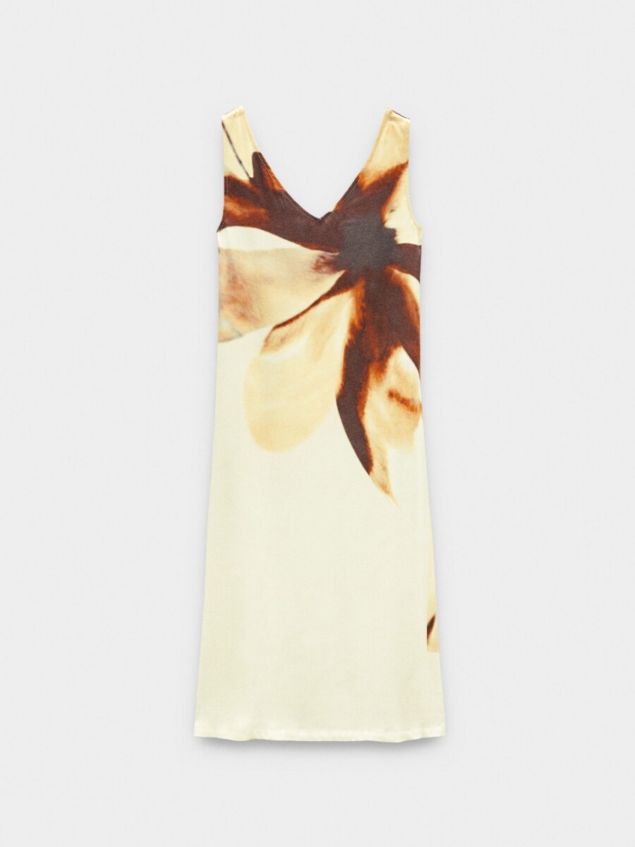 Vestido Midi Estampado Floral multicolor