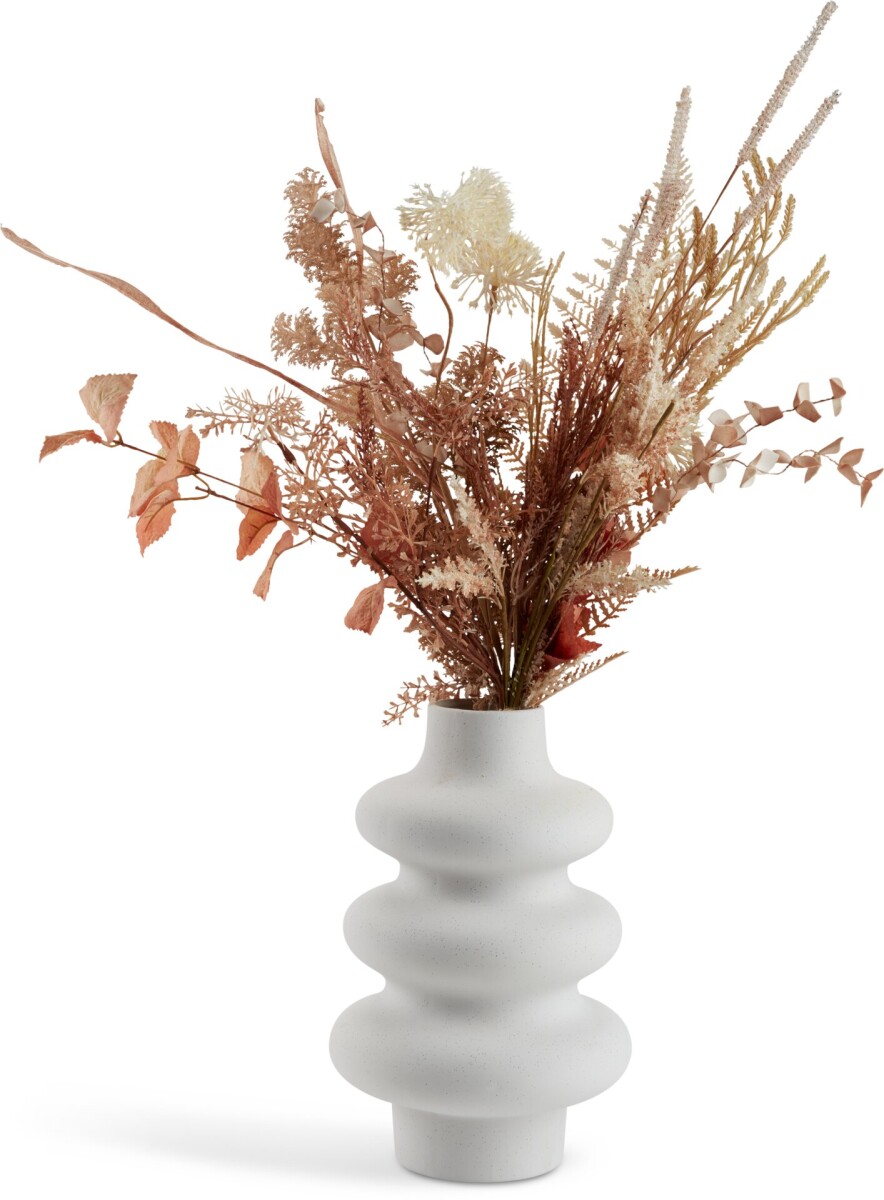 Jarrón ALVIS Ø20xA30cm blanco 