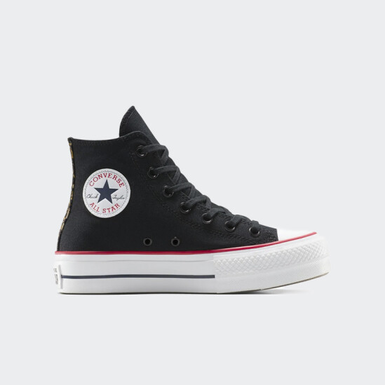 Championes Converse Taylor All Star Lift Platform Leopard Negro