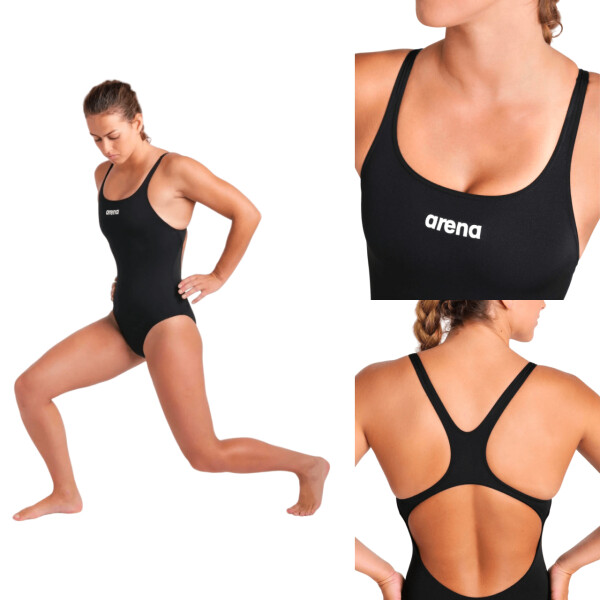 Malla Entrenamiento Natación Mujer Arena Women's Team Swimsuit Swim Pro Solid Negro