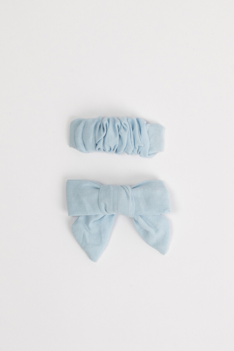Set x 2 scrunchie y moña Rosa Pastel