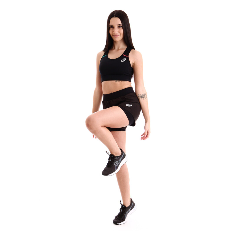 ASICS W CORE SHORT 2N1 OP 1 Negro