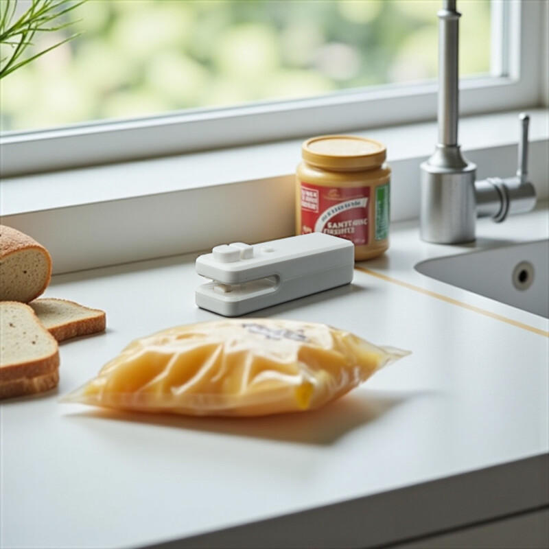 Mini Sellador De Bolsas Recargable Usb Sin Color