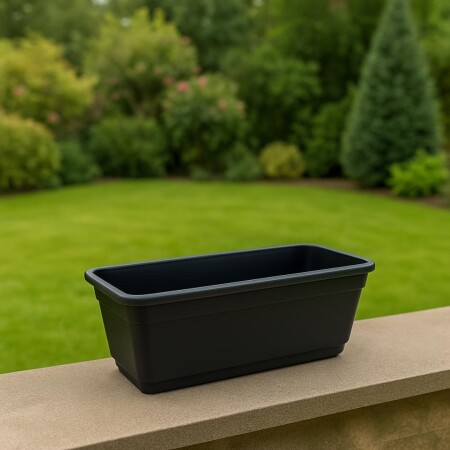MACETA JARDINERA 33CM 5 LITROS NEGRO