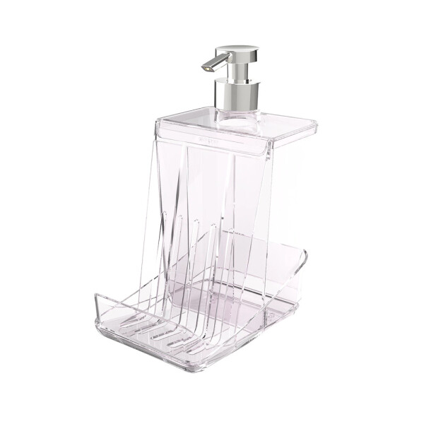 DISPENSADOR DE JABON C/ PORTA ESPONJA DISPENSADOR DE JABON C/ PORTA ESPONJA