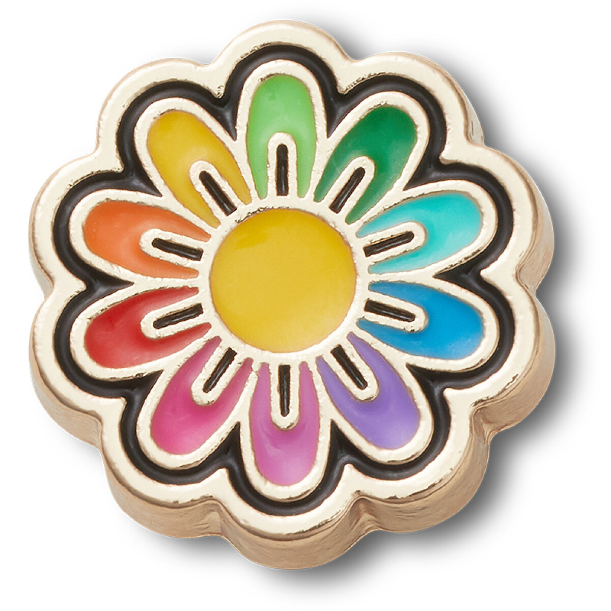 Jibbitz™ Charm Festival Gold Rainbow Daisy - Multicolor 