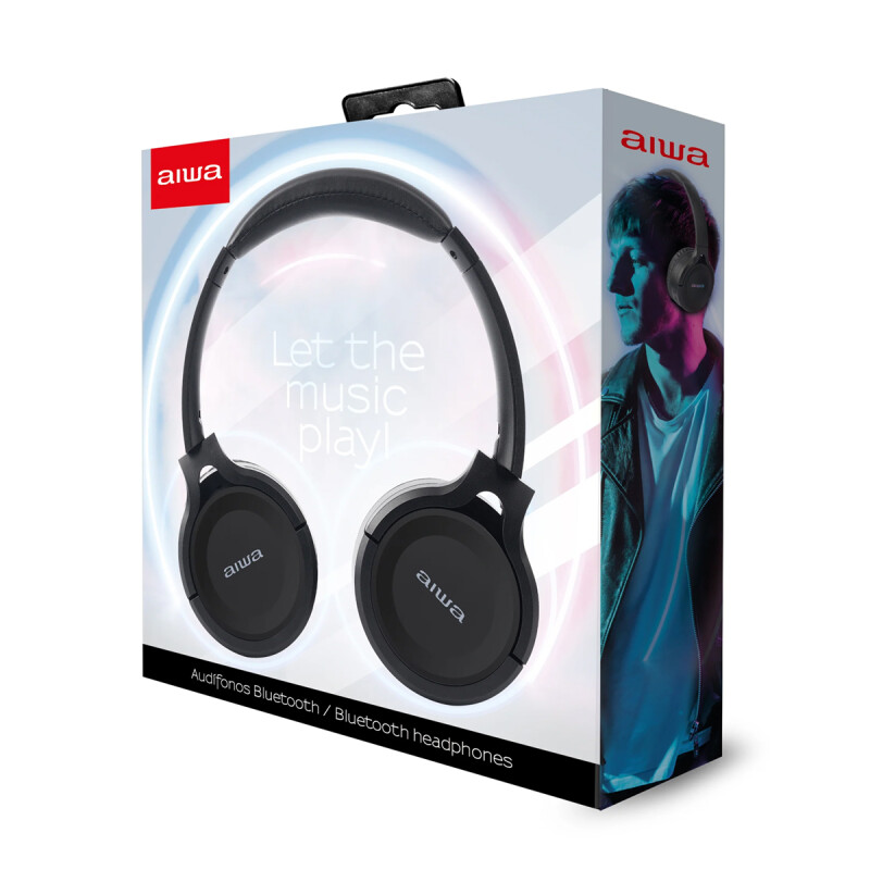 Auriculares Inalámbricos AIWA Bluetooth 5.3 On Ear Plegables Con Micrófono Black | AWK17B