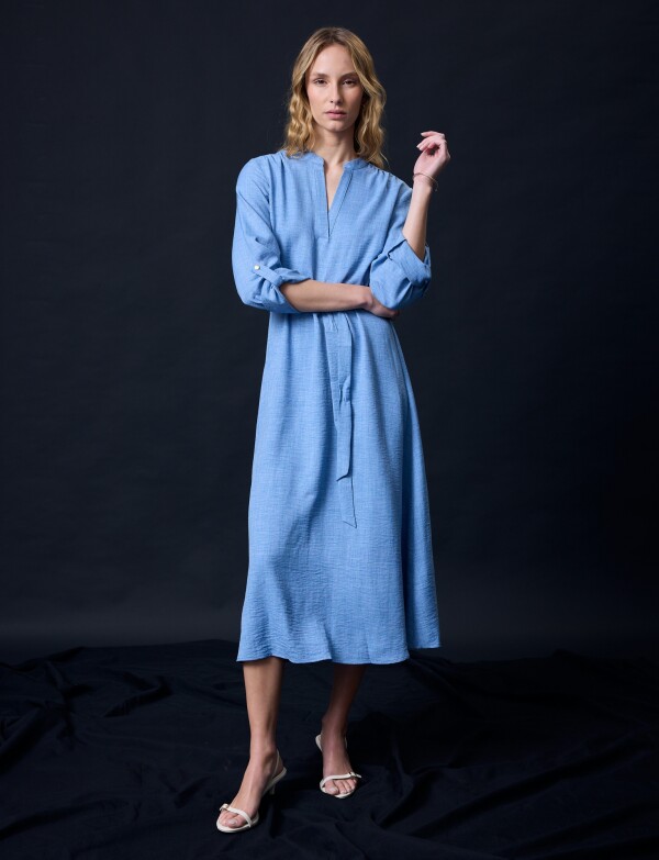 Vestido Maxi CELESTE OSCURO