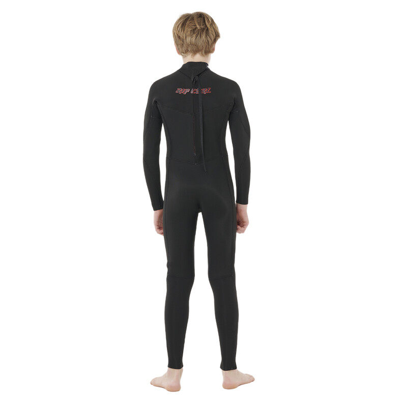 Traje Rip Curl de Niño Dawn Patrol Back Zip 3/2 - Negro Traje Rip Curl de Niño Dawn Patrol Back Zip 3/2 - Negro