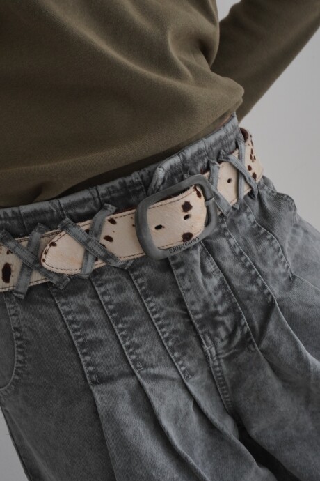 Total Print Belt Blanco / Plateado