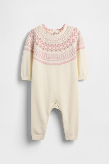 Enterito Buzo Fairisle Bebé Barely Pink