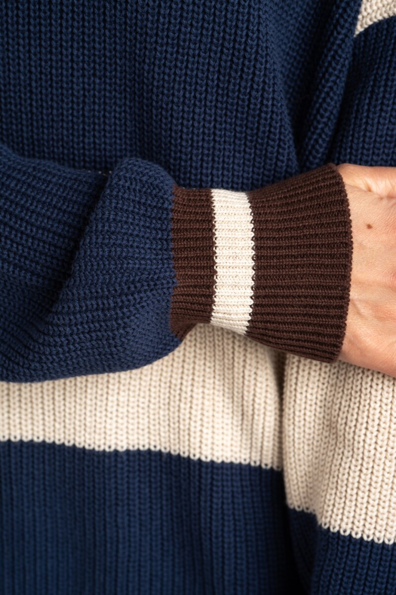 Sweater Rayado Marino