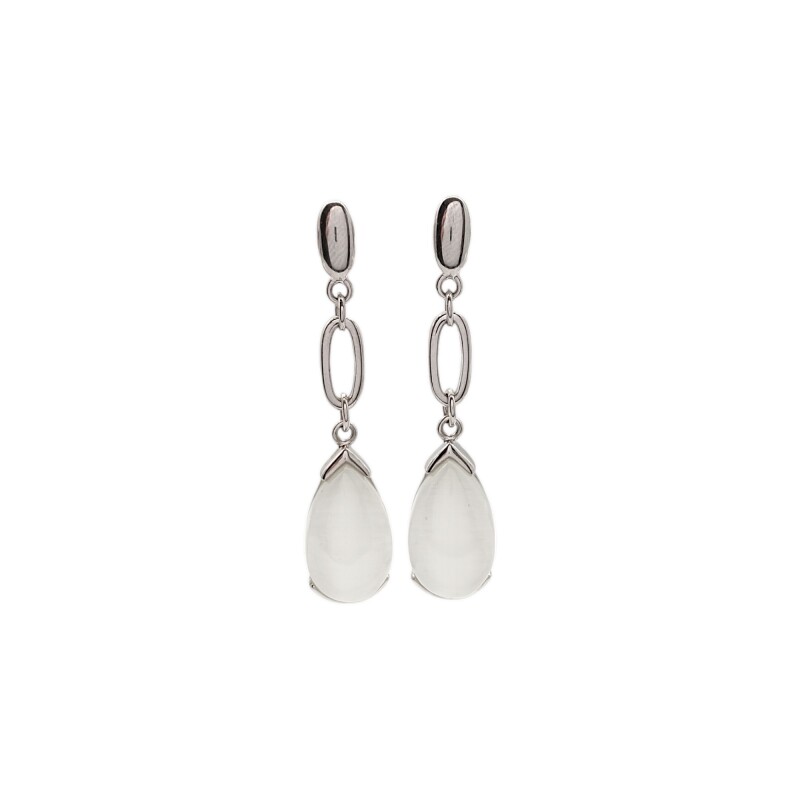 Caravanas Gota-Plata 925-Piedra ojo de gato-CA3352 Conpiedra
