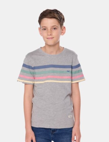REMERA RAYADA Gris