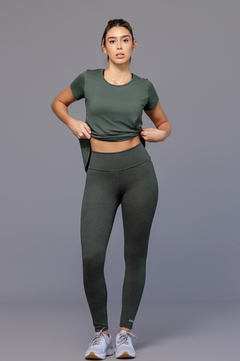 Legging Estampado. Verde Estampado.