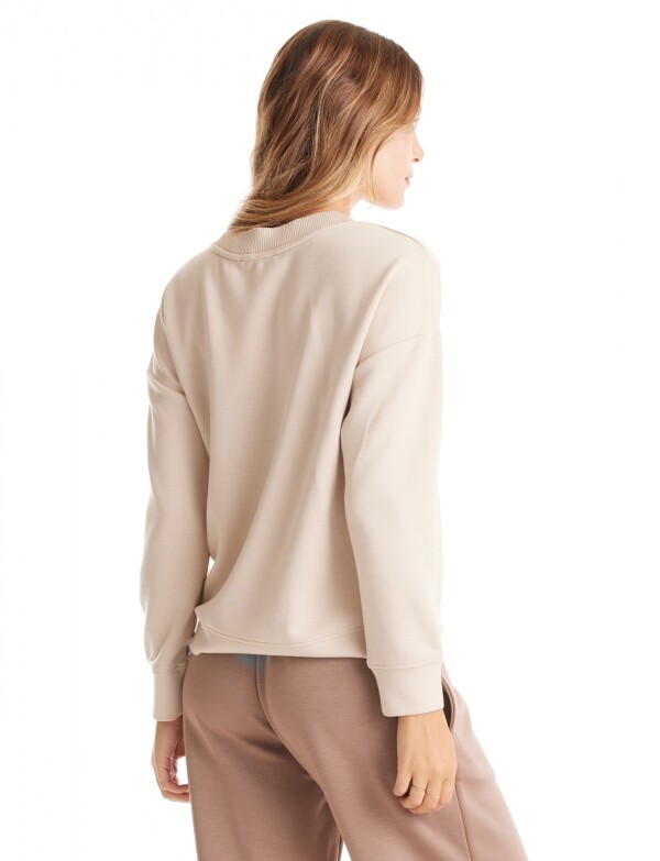 Buzo Modal Esc V BEIGE