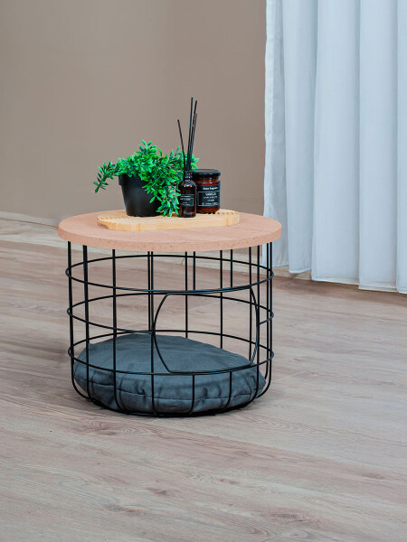 MESA WOOD CON CAMA PARA MASCOTA MADERA