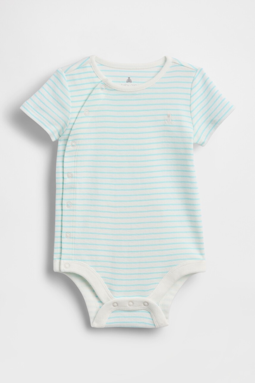 Body Manga Corta Bebé Turquoise Powder