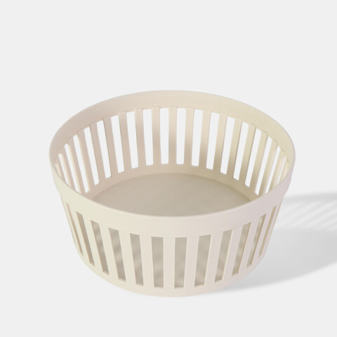 CESTA PLAST MARFIL 22.6X22.6X10CM Unica