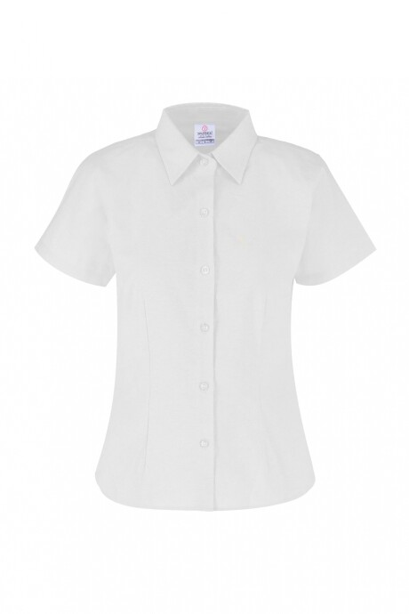 Camisa oxford manga corta dama Blanco