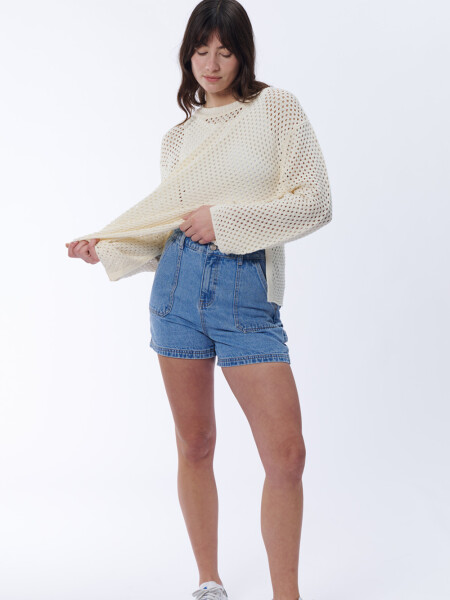Short con bolsillos Azul