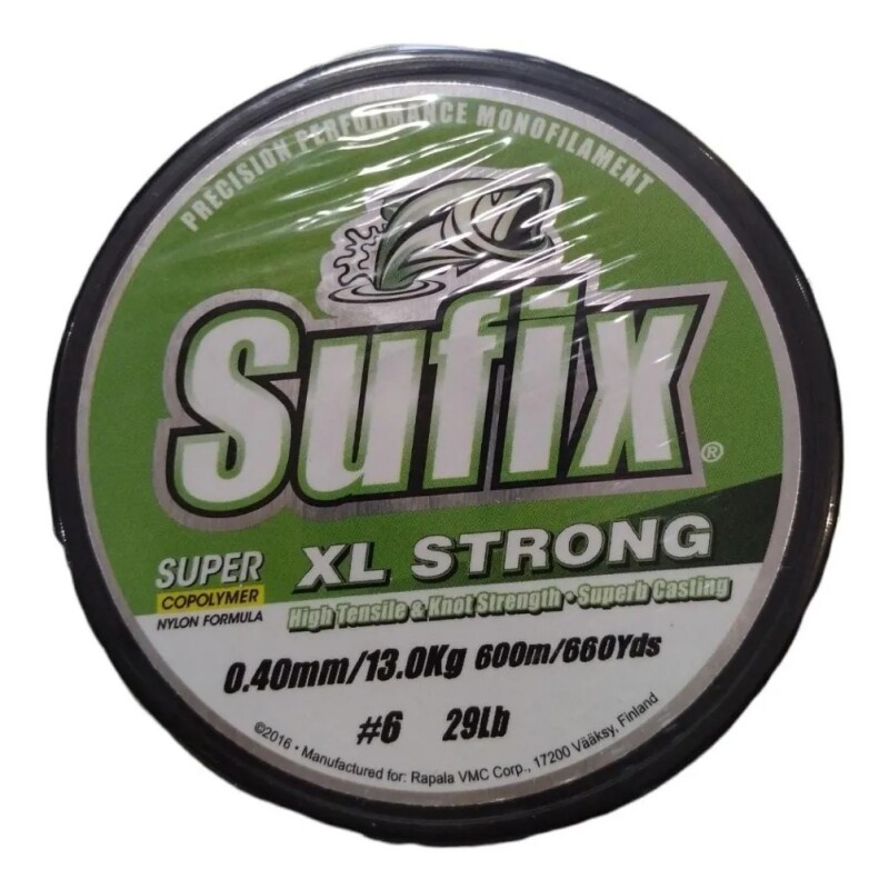 Tanza Sufix 0.40mm Bobina 600 Metros Xl Strong Verde Limón