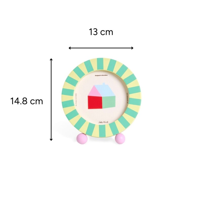 Portaretrato circular de madera Carrouser