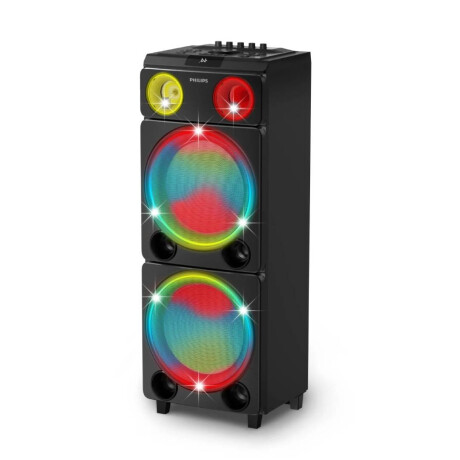 Torre de Sonido Bluetooth Philips con Luces, Radio y Carry On Torre de Sonido Bluetooth Philips con Luces, Radio y Carry On