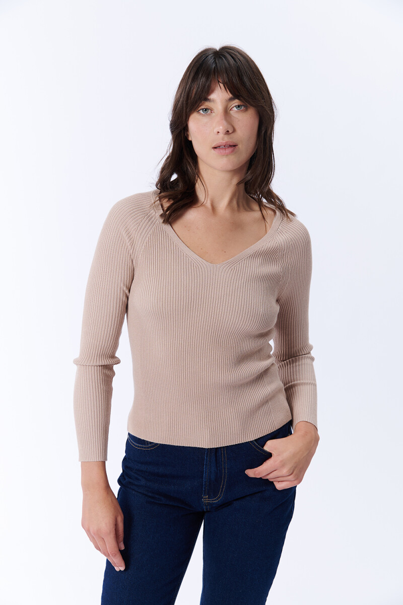 Remera Viscosa Beige