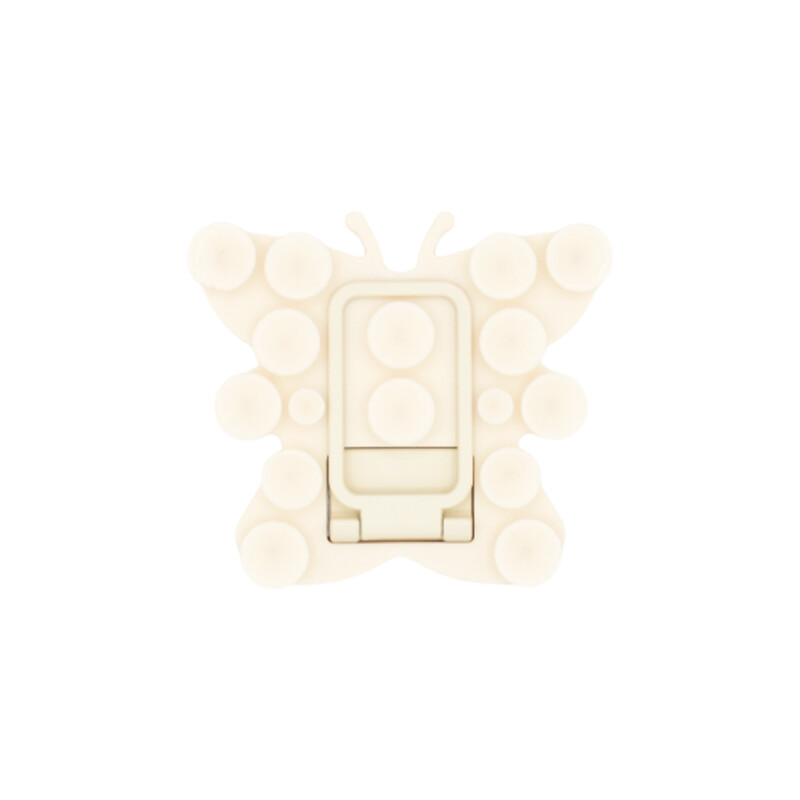 Ventosa adhesiva con soporte diseño mariposa color beige Ventosa Adhesiva Con Soporte Diseño Mariposa Color Beige