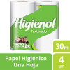 Higienol papel higiénico Texturado 30m x4 rollos