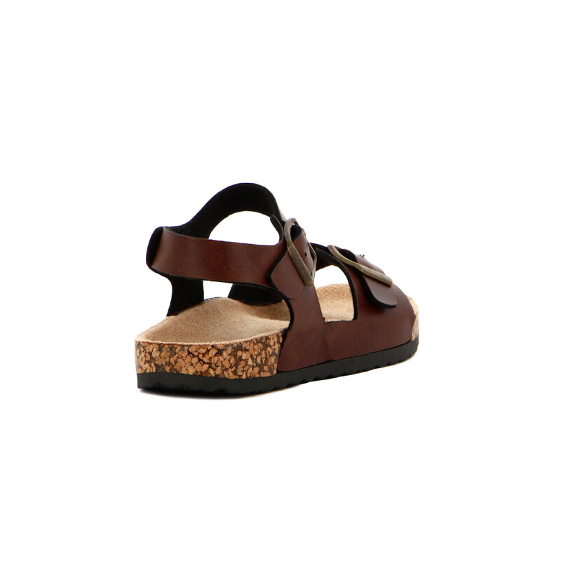 Sandalias Niña Darkness Casual Con Hebillas Marron