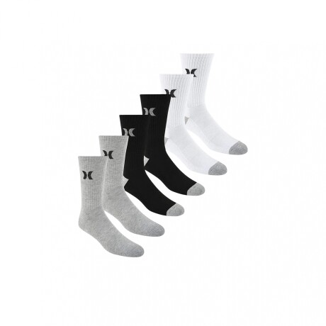 Medias Hurley de Hombre 6pk - Black / White / Grey Black / White / Grey