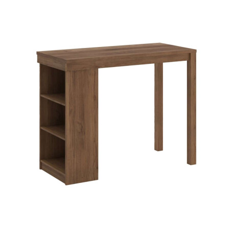 Desayunador 4 Bancos Cocina Comedor Madera Nogal Nogal