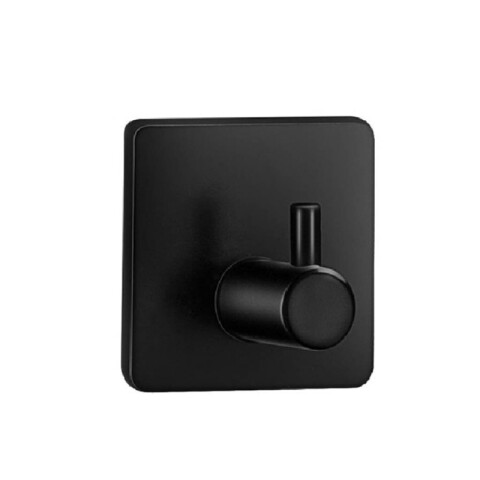 Gancho de acero autoadhesivo negro para baño Gancho De Acero Autoadhesivo Negro Para Baño