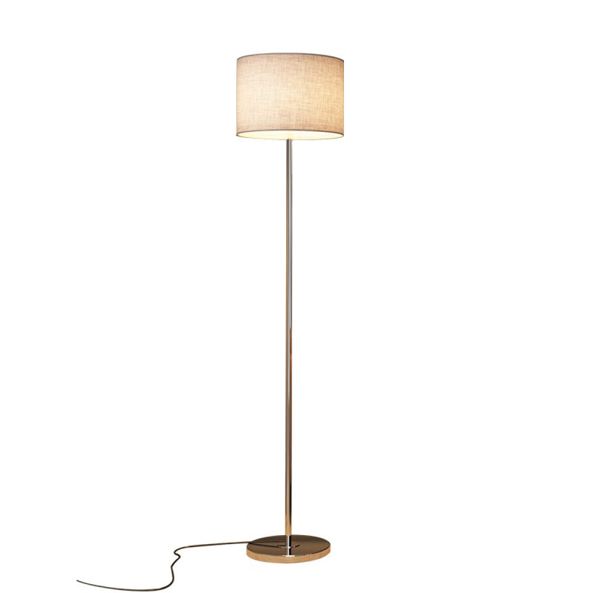 Lámpara de pie metálica + pantalla crudo E27 Ø45cm - AI9872 