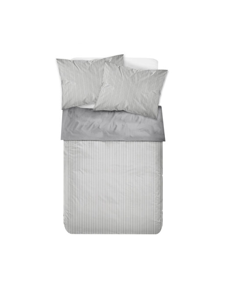 JUEGO DE SABANAS ALGODON 180H FULL 140x190+30CM RAYAS GRIS JUEGO DE SABANAS ALGODON 180H FULL 140x190+30CM RAYAS GRIS