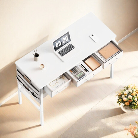 Escritorio Organizador Con Estante Y Cajones 100Cm Ub BLANCO