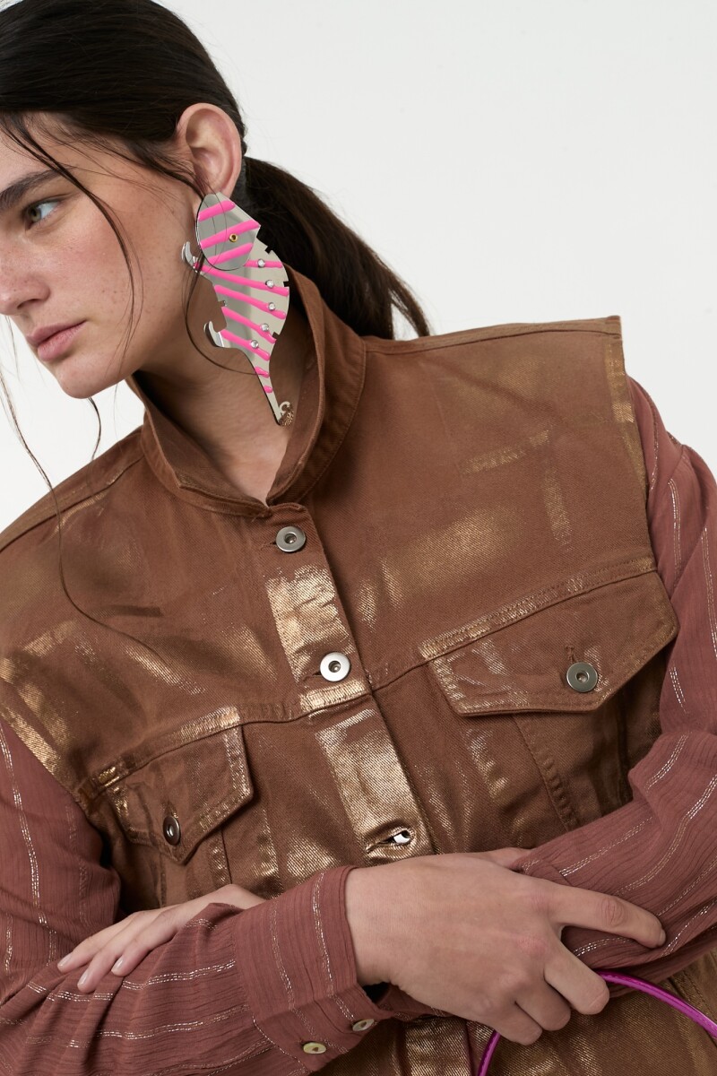 CHALECO DENIM Marron