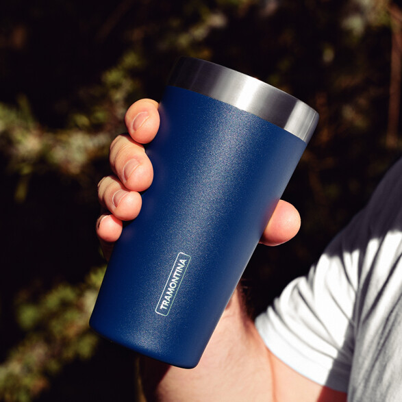 Vaso térmico azul 420ml. "EXATA" -TRAMONTINA TF6704