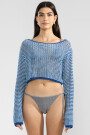 CROP SWEATER Blue